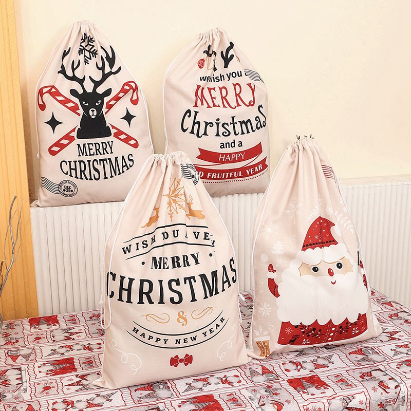 70/60CM Christmas Bag Christmas Double Drawstring Gift Bundle Bag 🇨🇳
