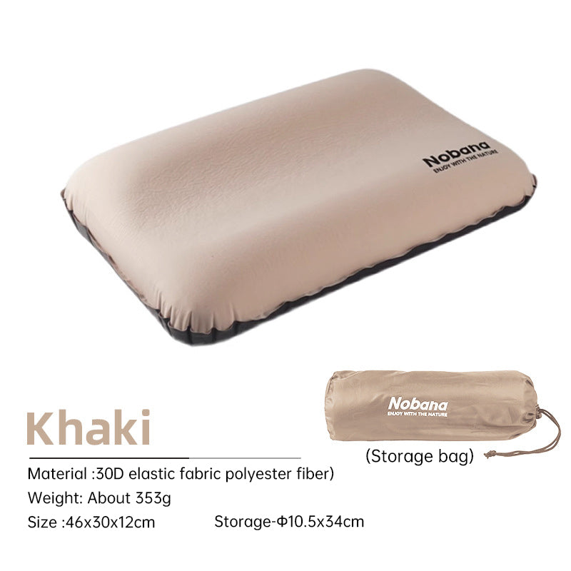 Outdoor 3D Sponge Automatic Inflatable portable Pillow for Camping 🇨🇳