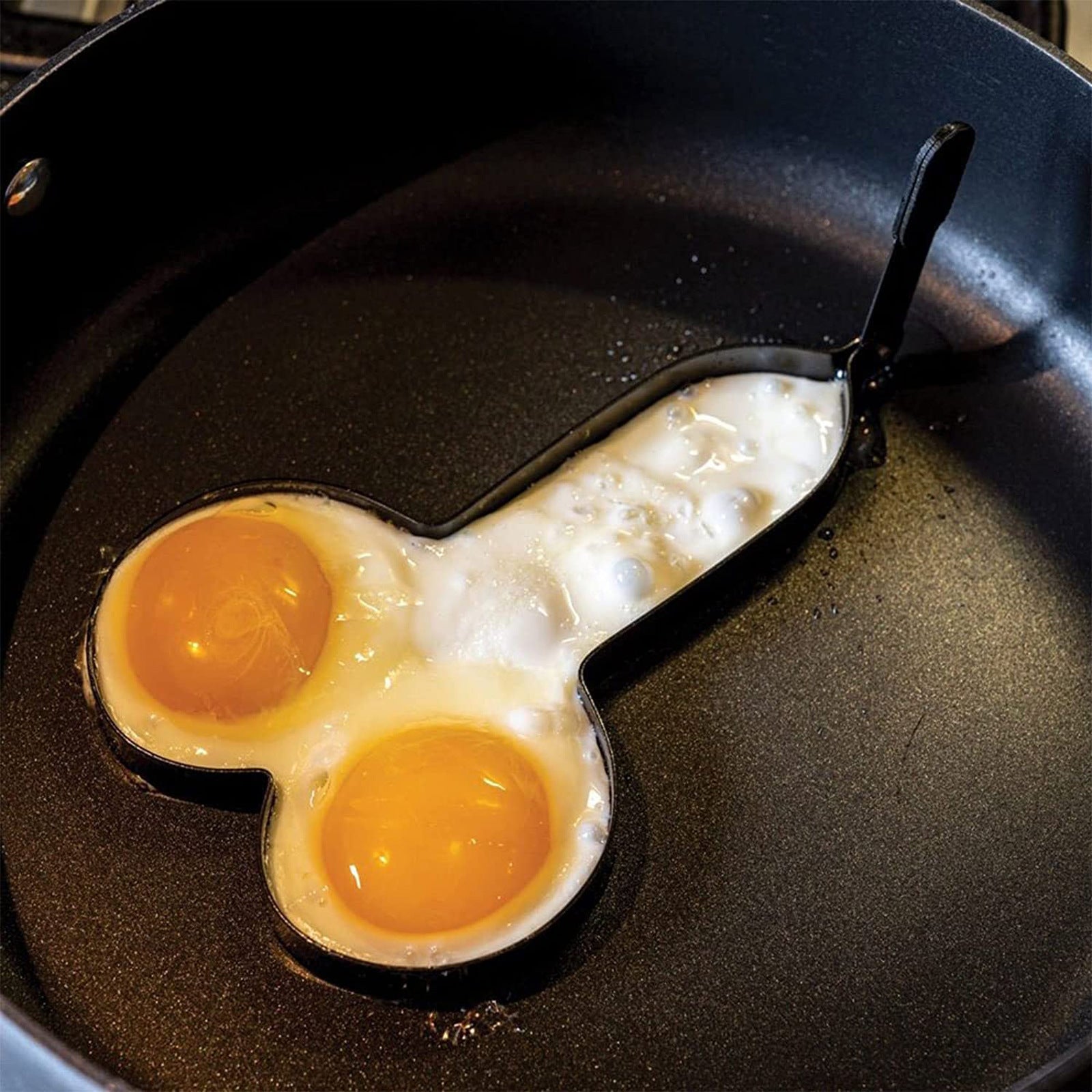 Fun Egg Maker Non-Stick Egg Ring Egg Making Moulds Omelette Moulds with Handles 🇨🇳