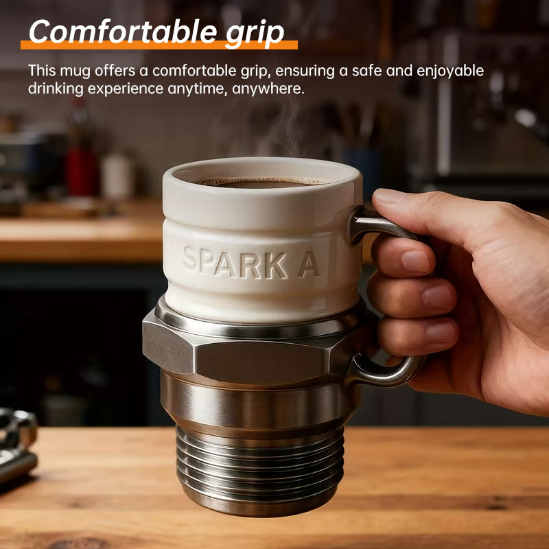 Start Your Engine Spark Plug Mug - The Ultimate Gift for Car Enthusiasts & Mechanics, Unique Collector's Coffee Cup 🇨🇳