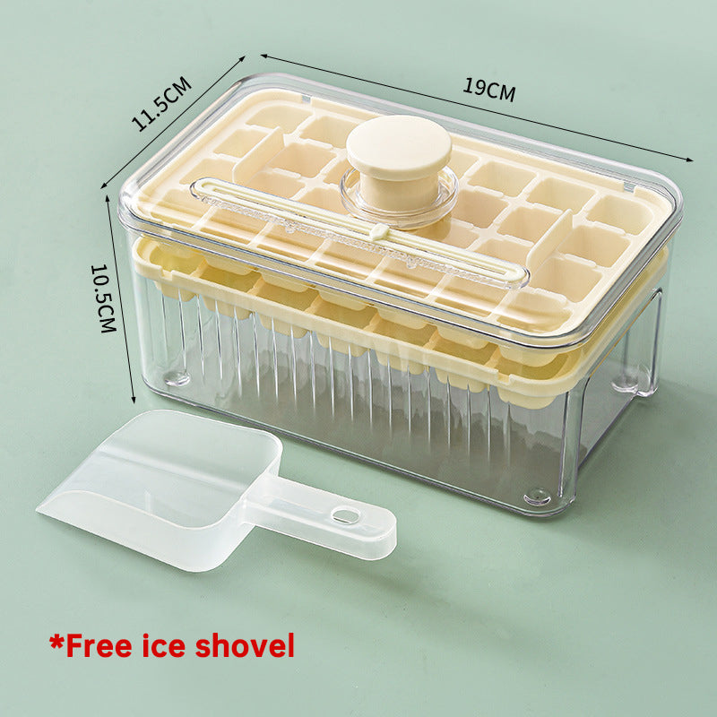 Press Type Ice Cube Box Refrigerator Artifact Silicone Mold With Cover Household Sealed Food Grade Ice Maker 🇨🇳