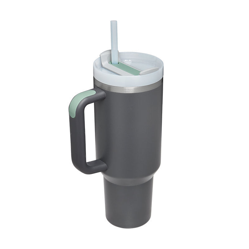 40 Oz Tumbler With Handle Straw Insulated, Stainless Steel,Spill Proof, Vacuum insulated With Lid Tapered 🇨🇳