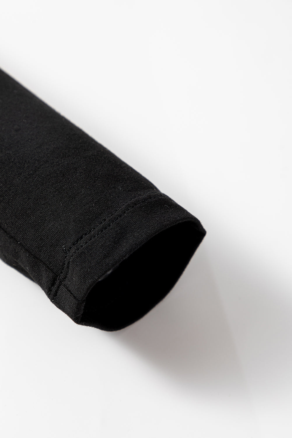 Black Solid Color Long Sleeve Fitted Top 🇺🇸