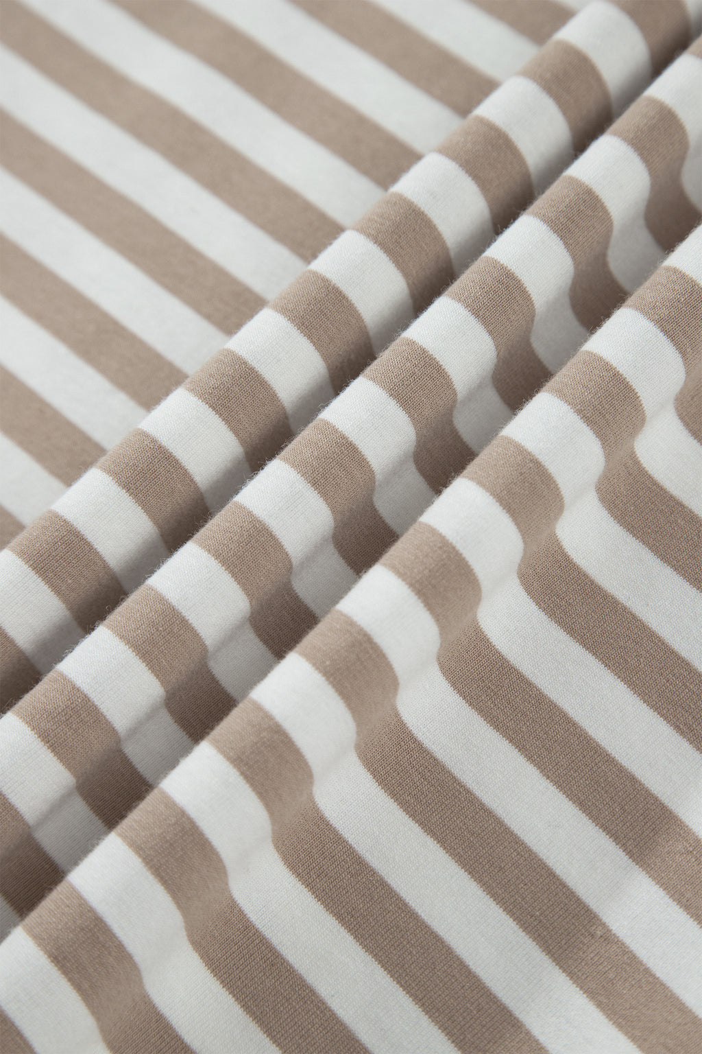 Khaki Stripe Striped Colorblock Cuffs Round Neck Long Sleeve Shift Dress 🇺🇸