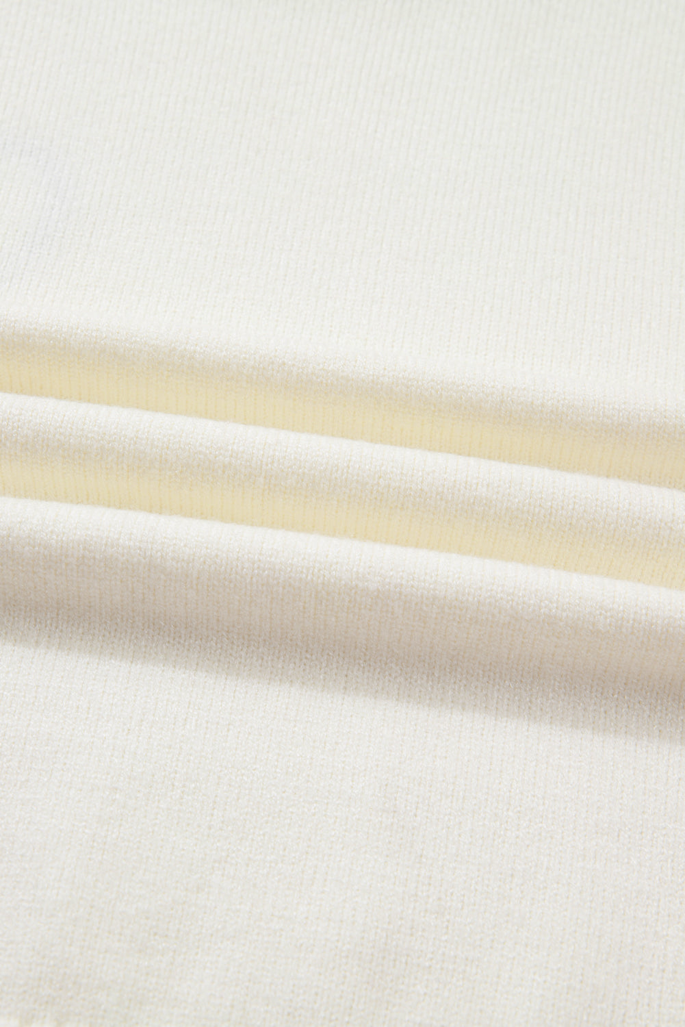 White Plaid Heart Embroidered Cuffed Drop Shoulder Crew Neck Sweater 🇺🇸