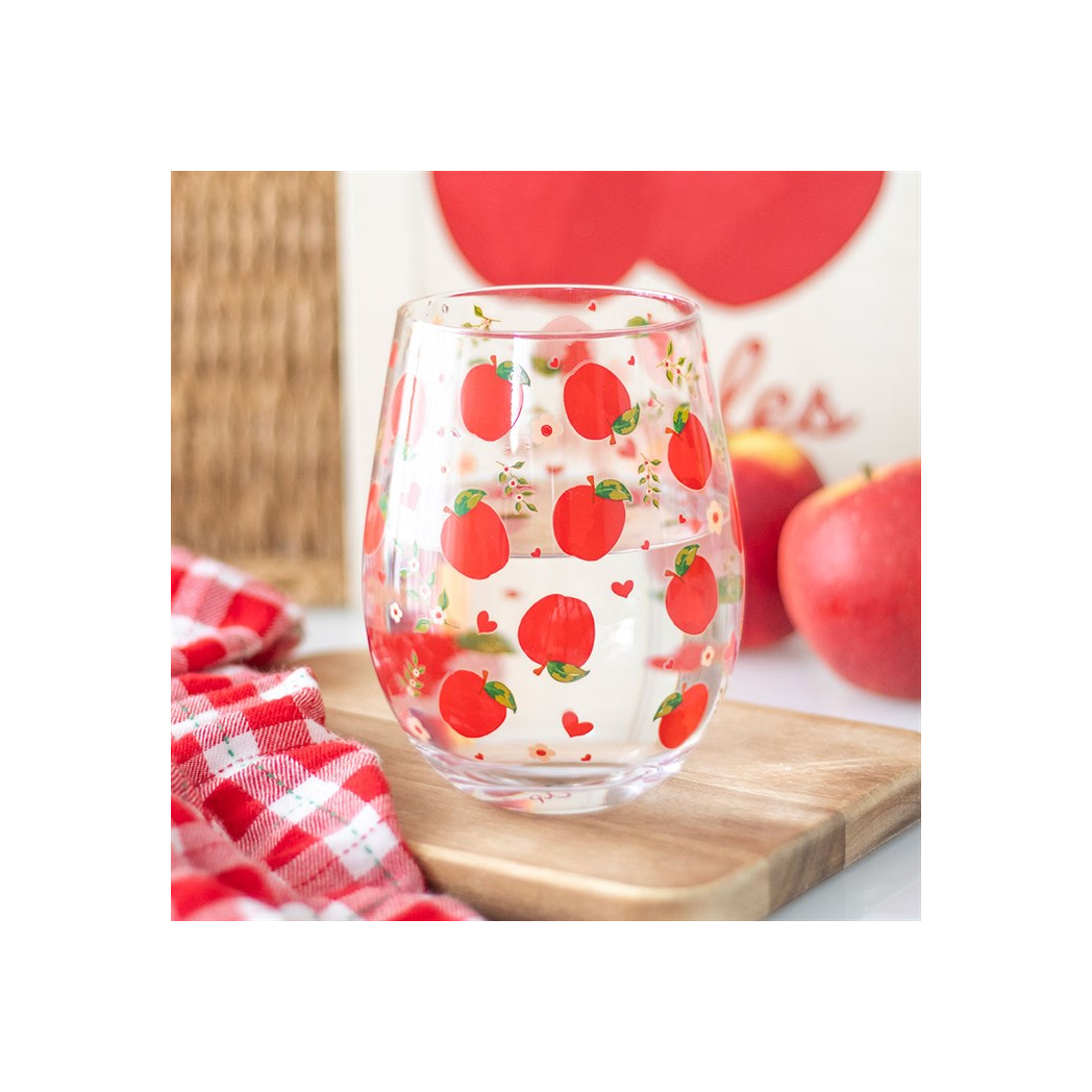 Apple Print Stemless Glass 🇬🇧
