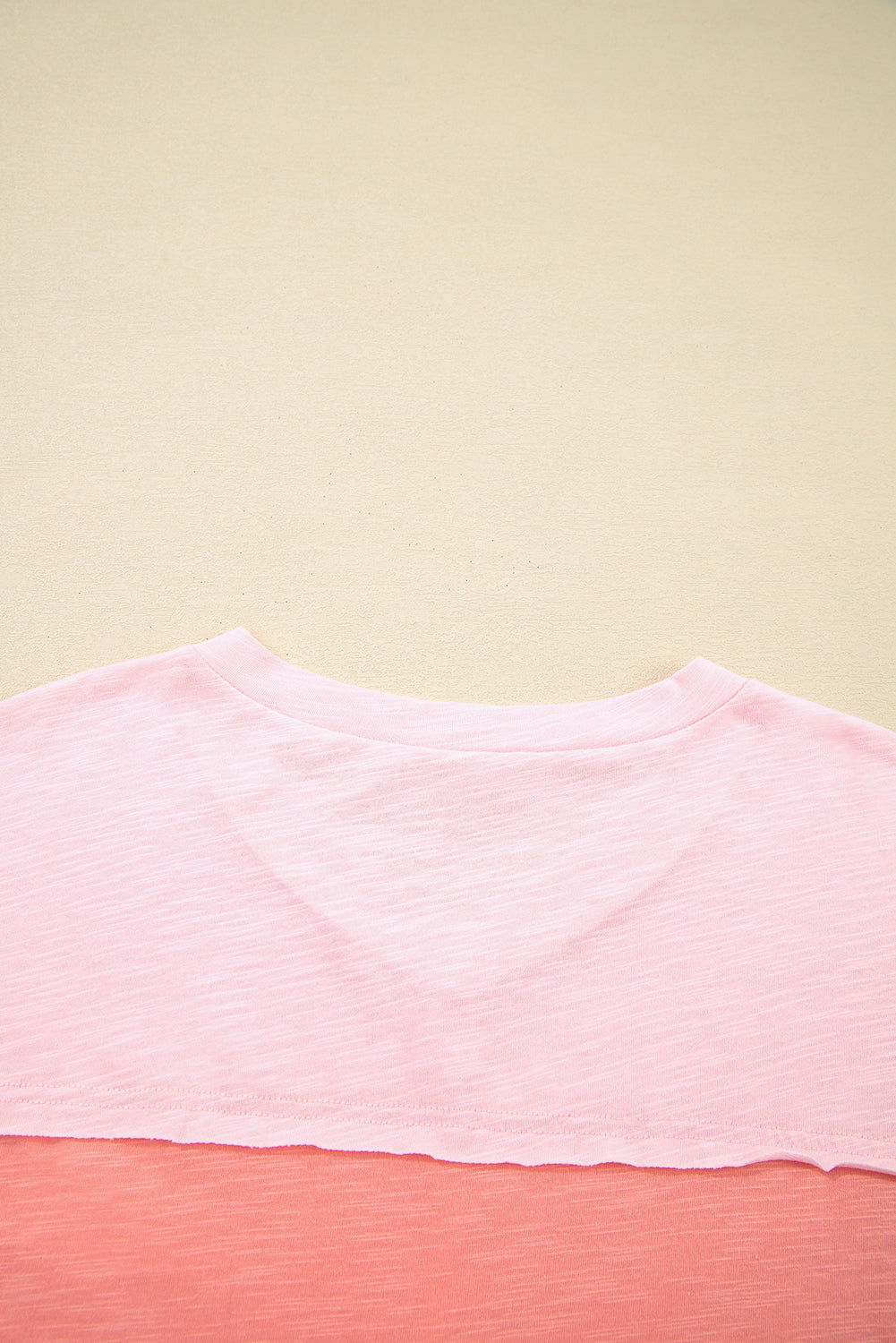 Pink Flower Patched Exposed Seam Bracelet Sleeve Oversized T Shirt 🇺🇲