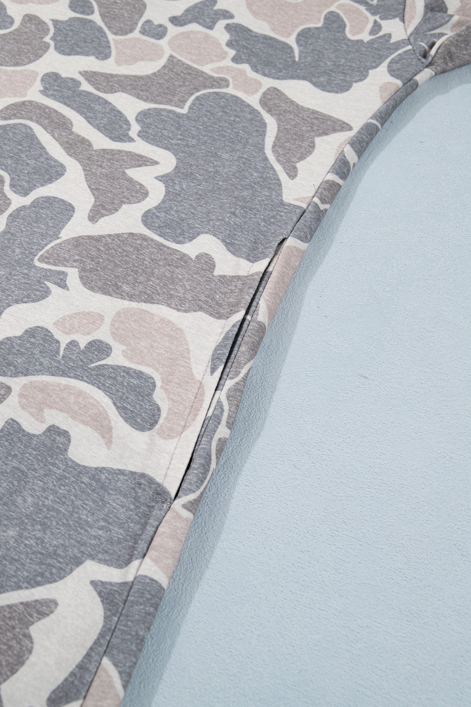 Multicolour Camouflage Print Short Sleeve Drop Shoulder Side Slit Casual Dress 🇺🇸