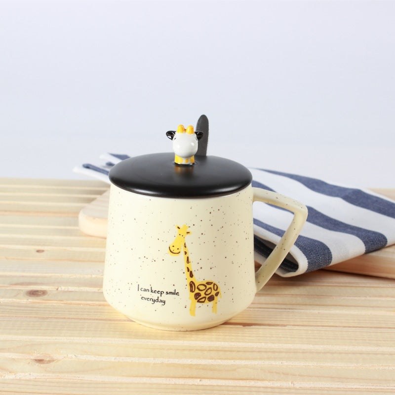 Creative Cartoon Ceramic Cup Hand Drawn Cute Giraffe 🇨🇳