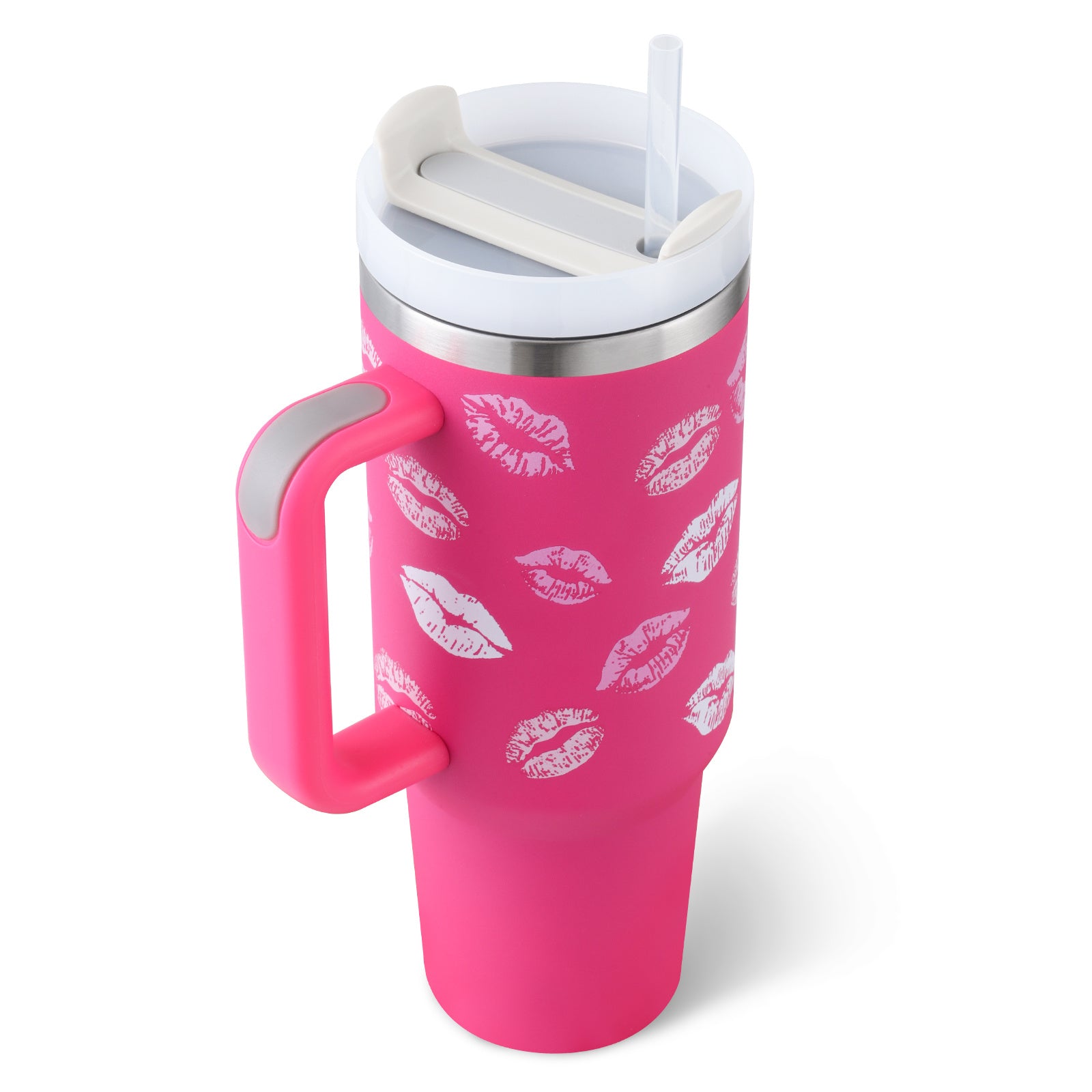 40 Oz Tumbler With Handle Straw Insulated, Stainless Steel,Spill Proof, Vacuum insulated With Lid Tapered 🇨🇳