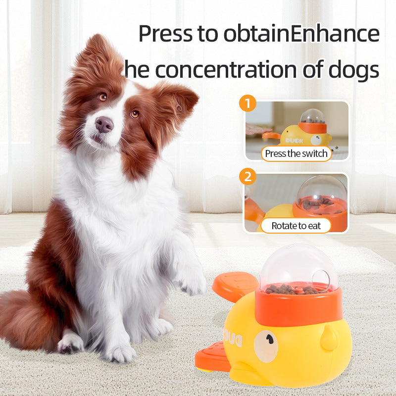 Dog Puzzle Feeder Interactive Pet Food Treat Dispenser Cartoon Duck Design Anti-slip Pets Automatic Feeder Toys For Dog Training Pet Products 🇨🇳