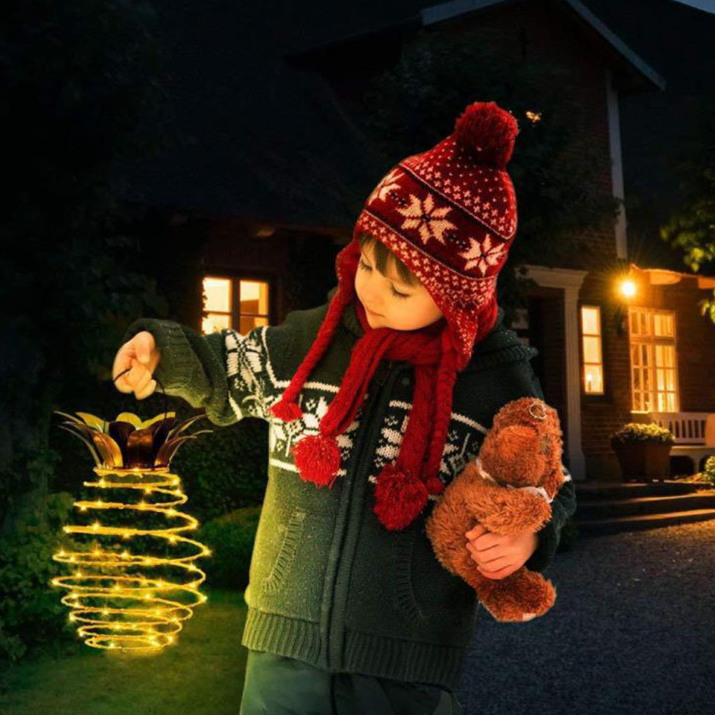 Outdoor Waterproof Garden Pineapple Solar Lights Path Lights Hanging Fairy Lights 🇨🇳