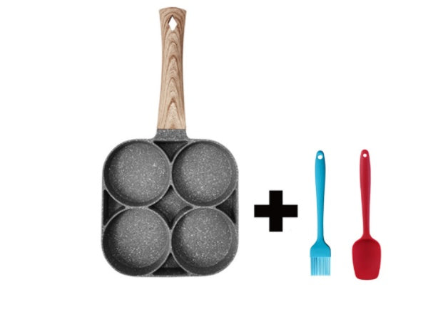 Multi Functional 4 Hole Frying Pan Non Stick Breakfast Burger Egg Pancake Maker 🇨🇳