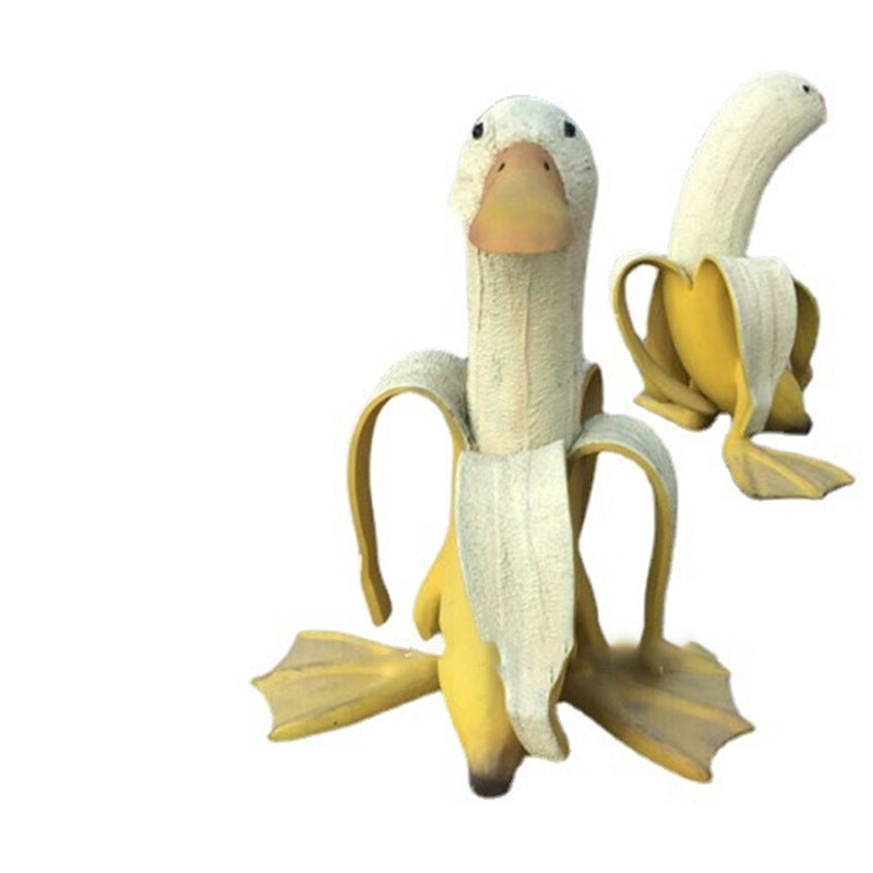 New Banana Duck Decor Creative Art Ornament Garden Decoration 🇨🇳