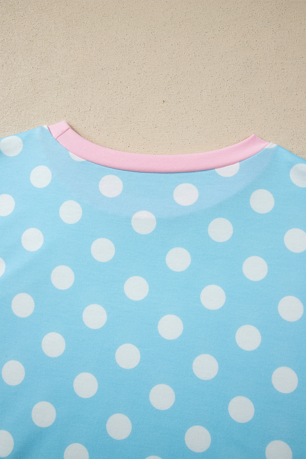 Sky Blue Polka Dot Short Sleeve Top and Pants Set 🇺🇸
