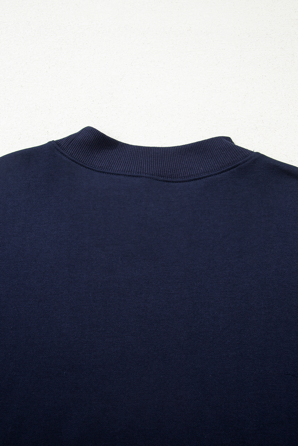Navy Blue Tiered Ruffle Ribbed Crew Neck Pullover Plus Size Top 🇺🇸