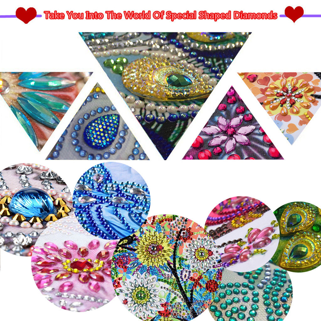 10 Pieces DIY Crystal Glitter Diamond Painted Wooden Art Coaster With Stand Sunflower Style 🇨🇳