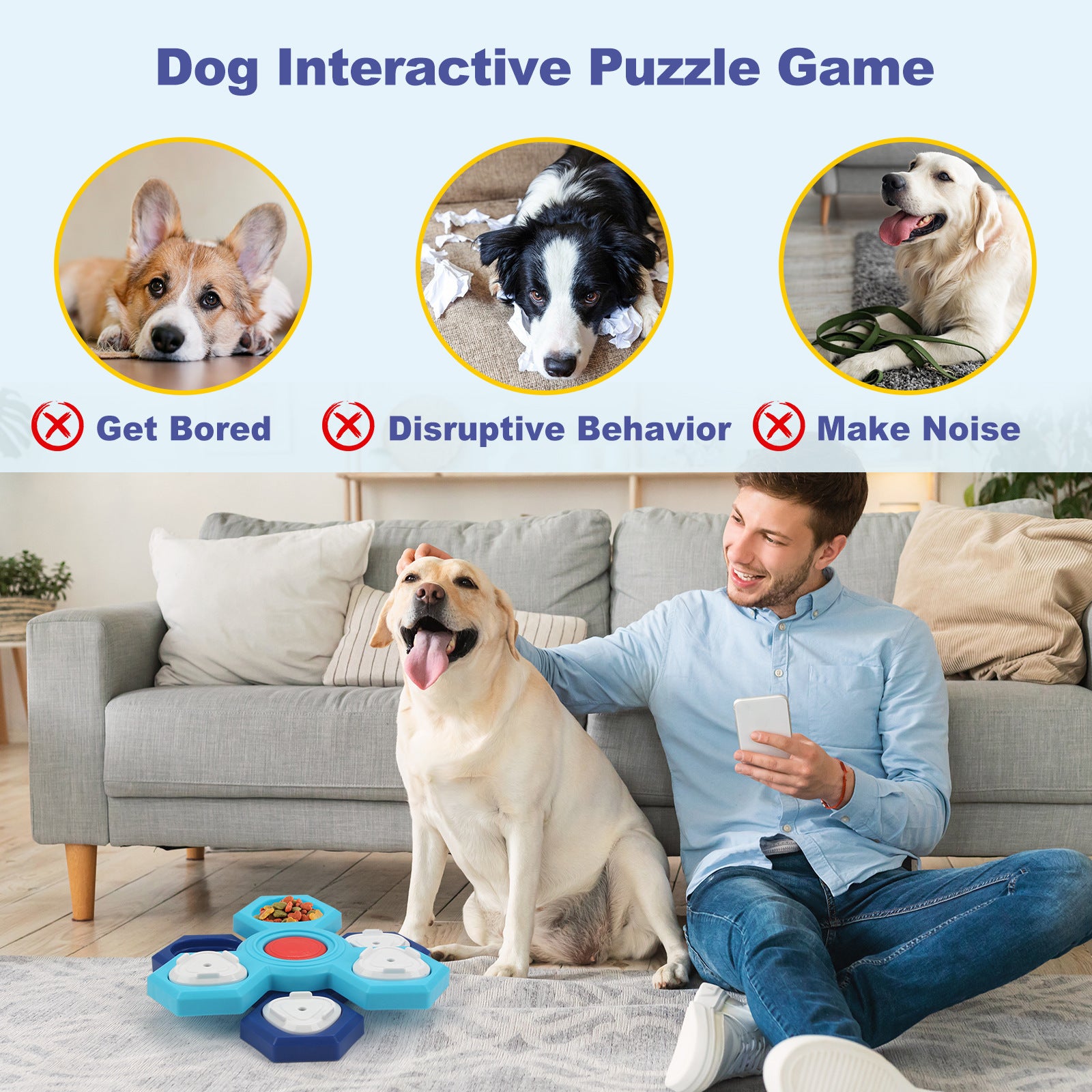 4 Layers Slow Feeder Puzzle Dog Bowls Assemble Slow Eating Bowl For Dogs Non-slip Interactive Dog Puzzle Game Slow Bowl Pet Products 🇨🇳