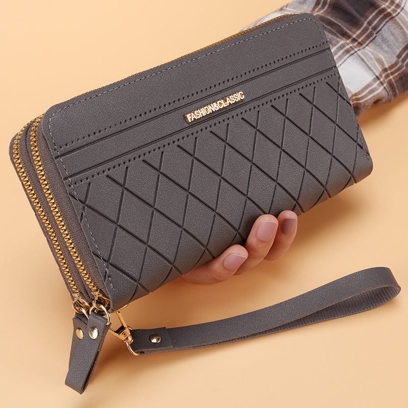 Women's Simple Double Zipper Multiple Card Slots Long Wallet 🇨🇳