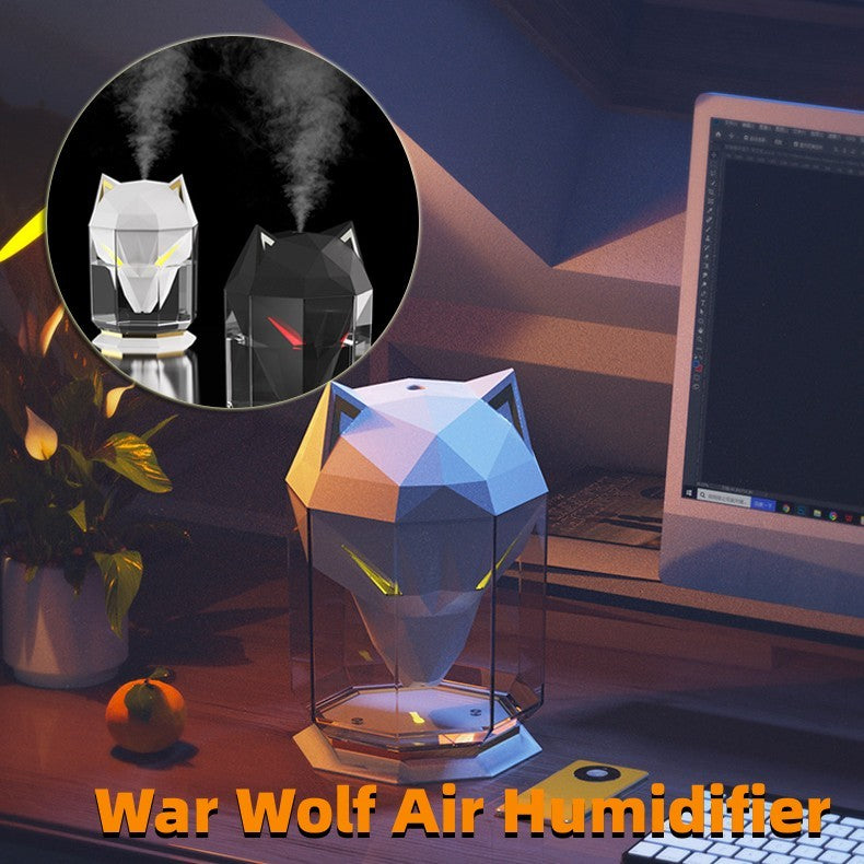 War Wolf Air Humidifier Ultrasonic Air Diffuser Colorful Lights Humidifier Air Nano Spray Home Desktop Supplies 🇨🇳