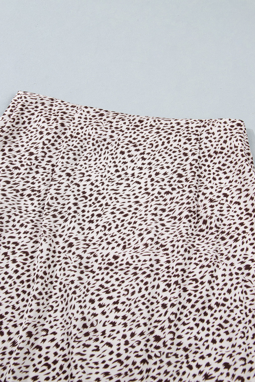 Brown Cheetah Print Trim Split Long Western Skirt 🇺🇸