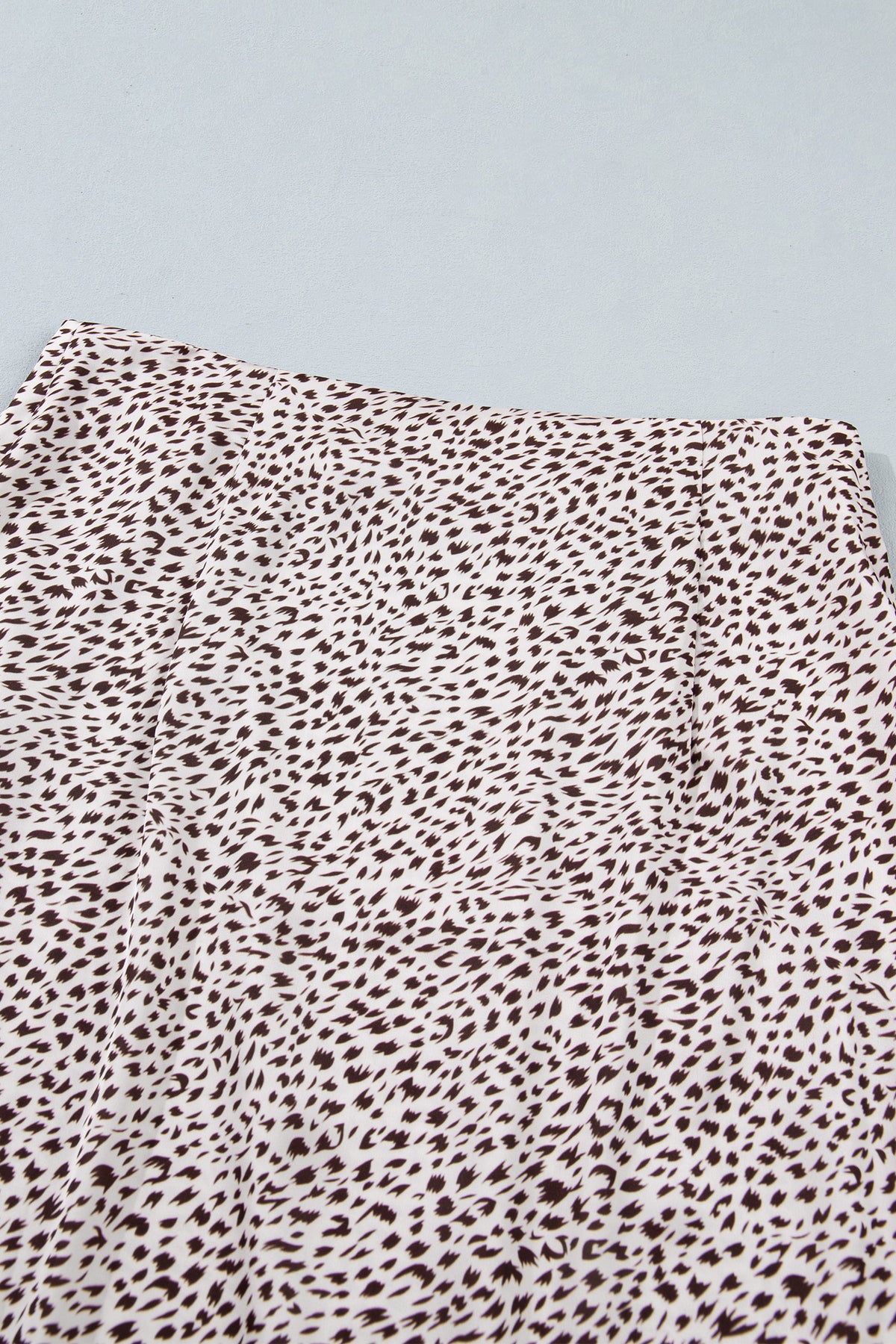 Brown Cheetah Print Trim Split Long Western Skirt 🇺🇸