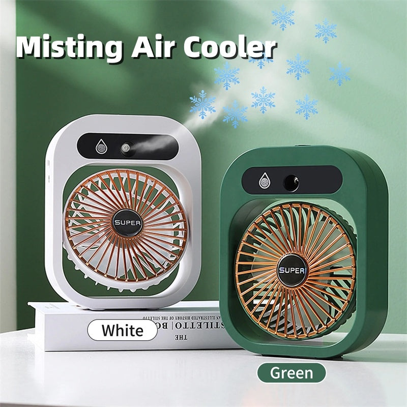 Air Conditioning Fan Desk Misting Fan Air Cooler Cooling USB Rechargeable Humidifier Portable Spray Fan With 3 Wind Speeds Mist Fan For Home 🇨🇳