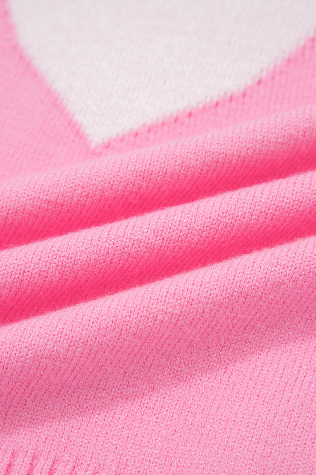 Pink Heart Graphic Cropped Short Sleeve Sweater 🇺🇸
