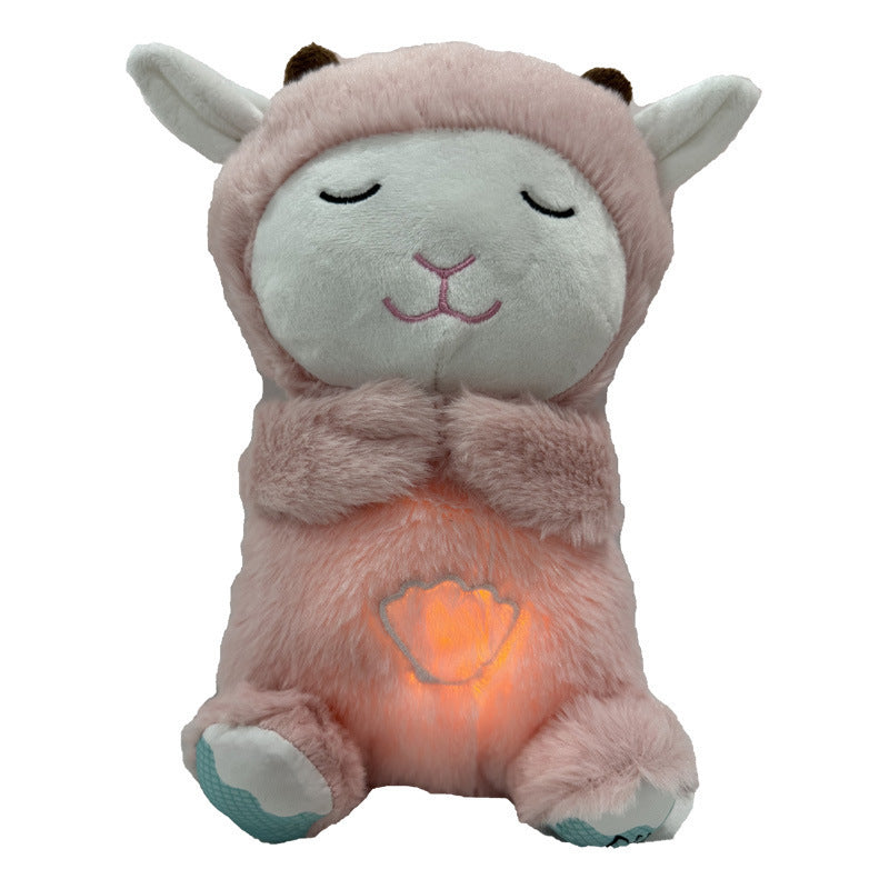 Cross-border New Breathing Lamb Baby Sleeping Soothing Sleep Music Plush Toy 🇨🇳