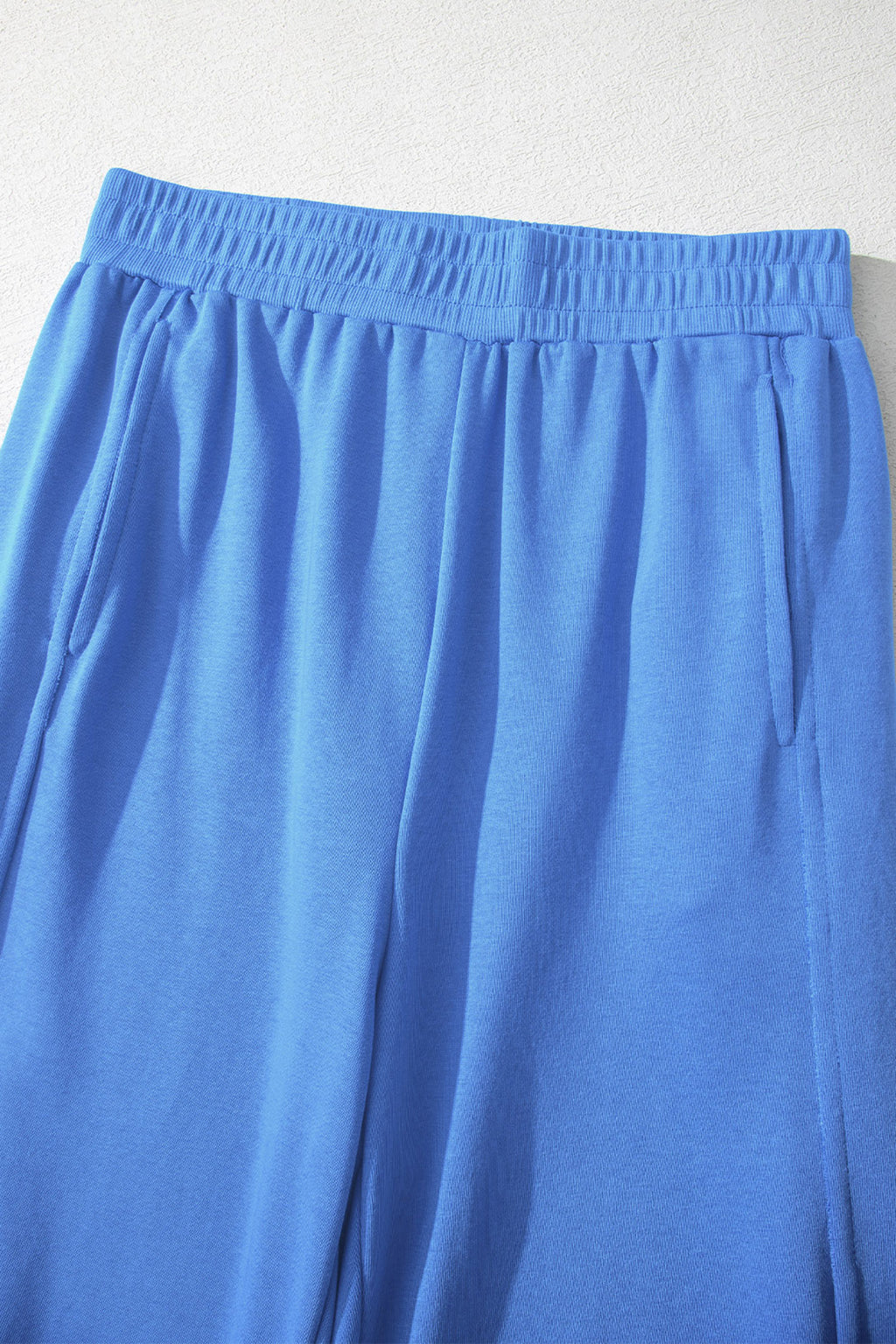 Sky Blue Slim Ribbed Tank Top and Sweatpants Set 🇺🇸