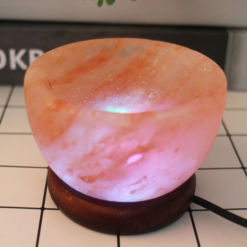 Crystal Salt Stone Lamp LED Colorful Color Changing Decoration 🇨🇳