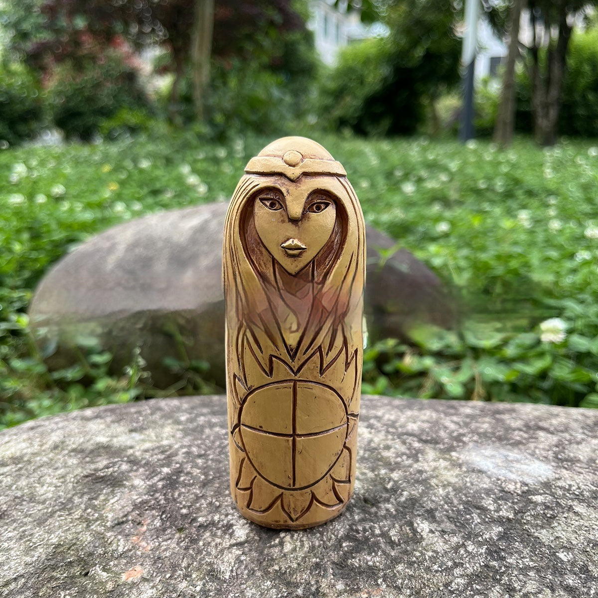 Leisure Nordic Viking God Wooden Statue 🇨🇳
