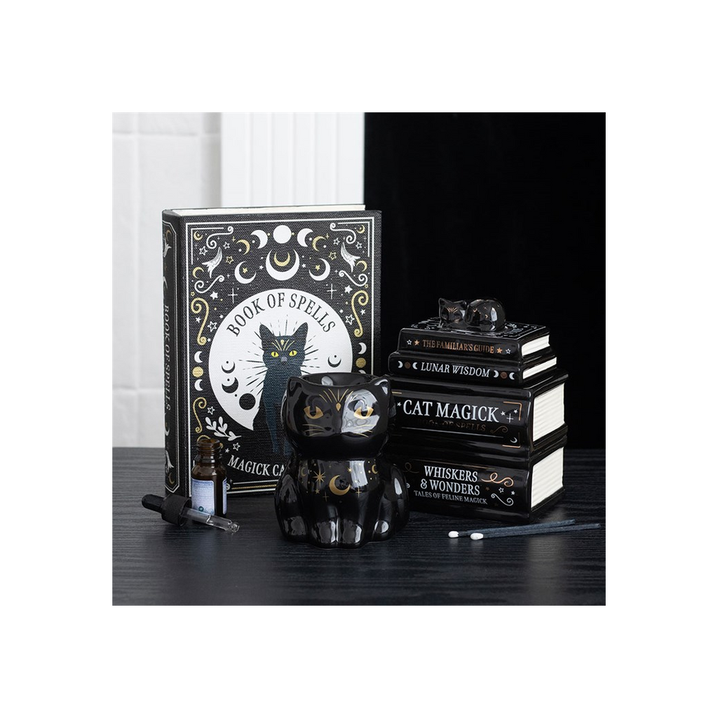 Black Cat Magick Oil Burner 🇬🇧