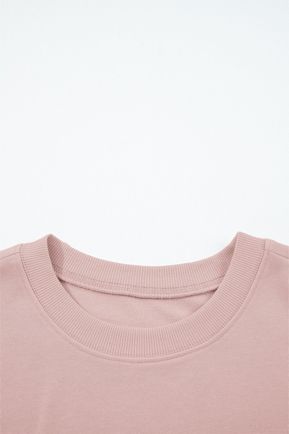Light Pink Drop Shoulder Puff Sleeve Crop Pullover Drawstring Wide Leg Pants Set 🇺🇸
