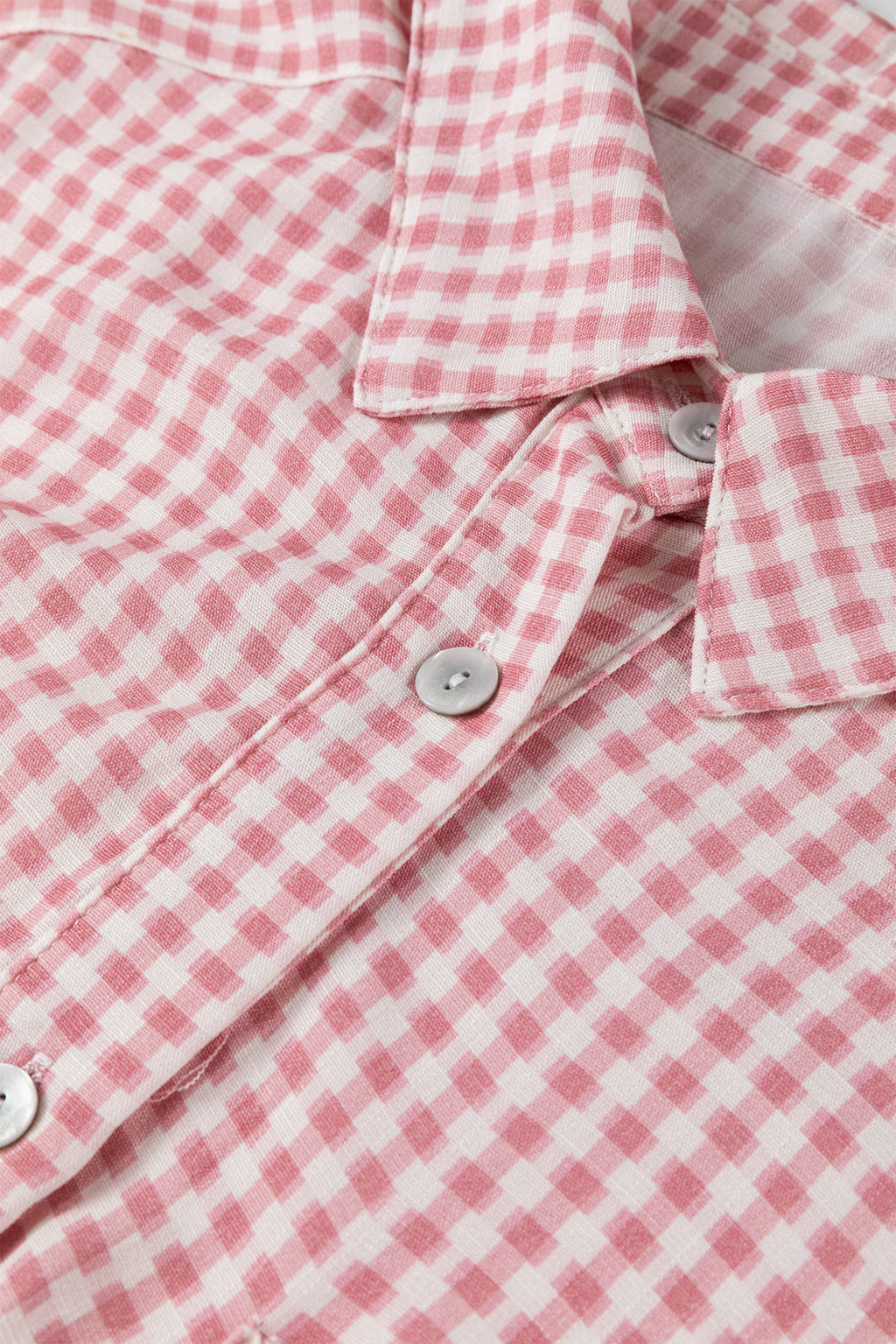 Pink Plaid Half Sleeve Ruffle Hem Button Down Shirt 🇺🇸