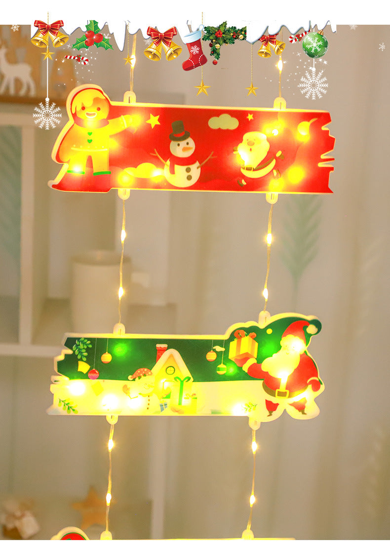 New hanging lights, LED signs, Christmas scene decoration, window display, light string, atmosphere lights 🇨🇳