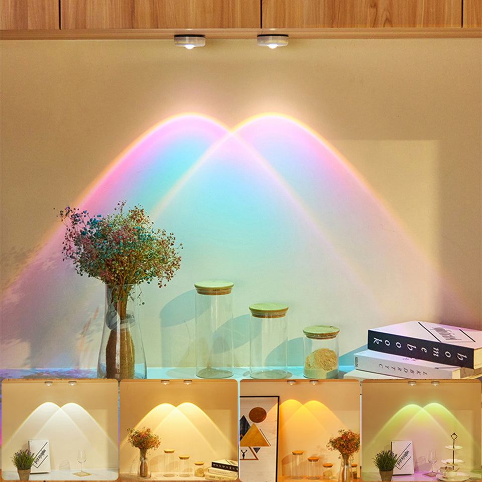 Led Lights Wireless Closet Kitchen Lights Under Furniture Battery Powered Sunset Nightlight Wall Lamp Bedroom Decoration Cabinet 🇨🇳