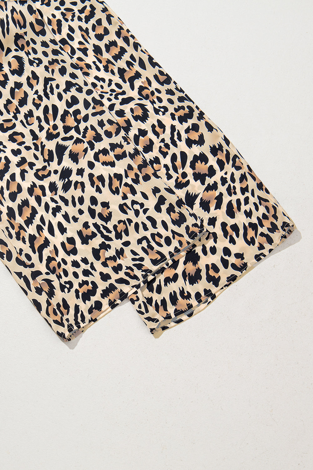 Parchment Leopard Drawstring Flowy Wide Leg Pants 🇨🇳