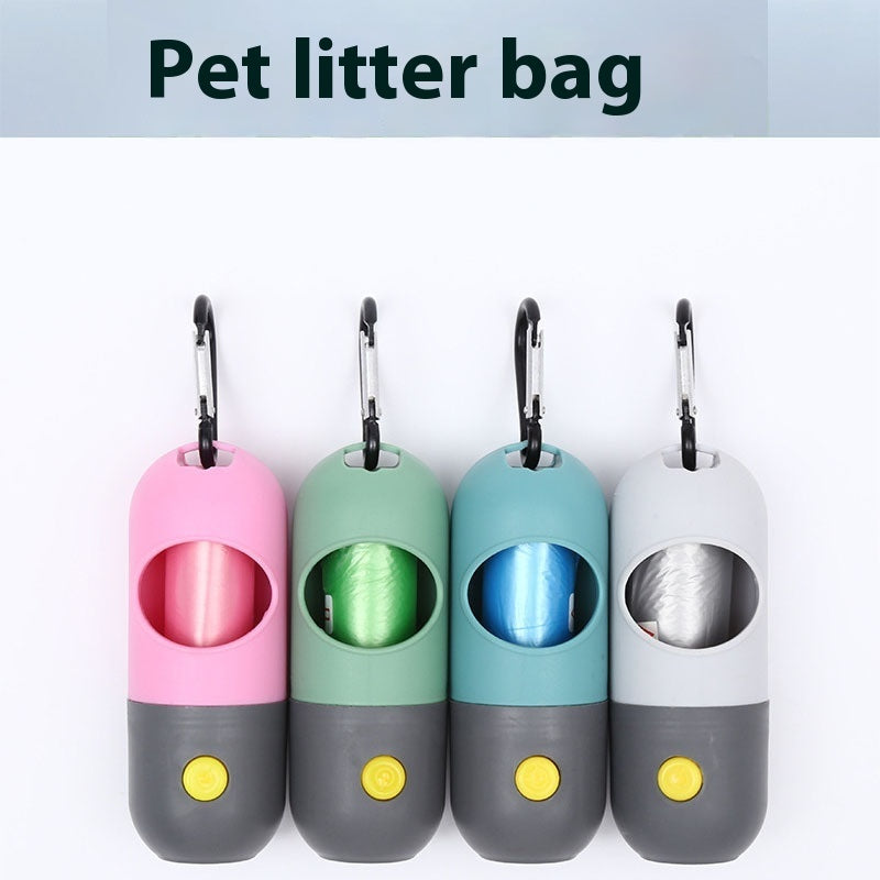 Led Light Pet Waste Bag Dispenser For Dogs Cats Dog Poop Scooper Bags Waste Bags Holder Dispensers Pet Clean Accessories 🇨🇳