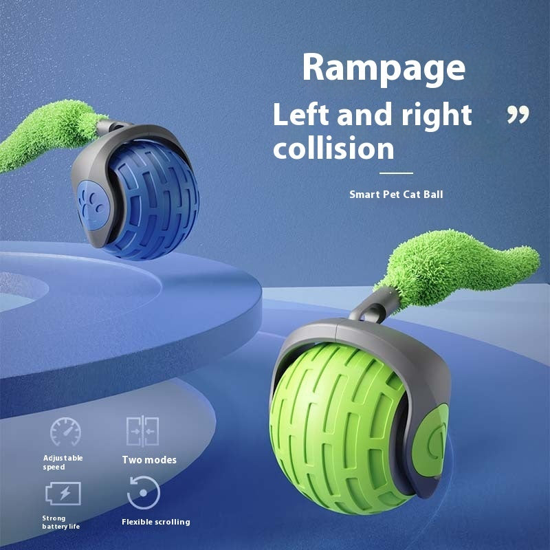New Interactive Cat Toys Ball Auto Electric Rolling Ball Toys For Cat Kitty Pets Smart Automatic Teaser USB Rechargeable Cat Toy Pet Products 🇨🇳
