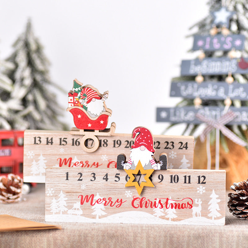 Christmas Wooden Calendar Mobile Ornaments 🇨🇳