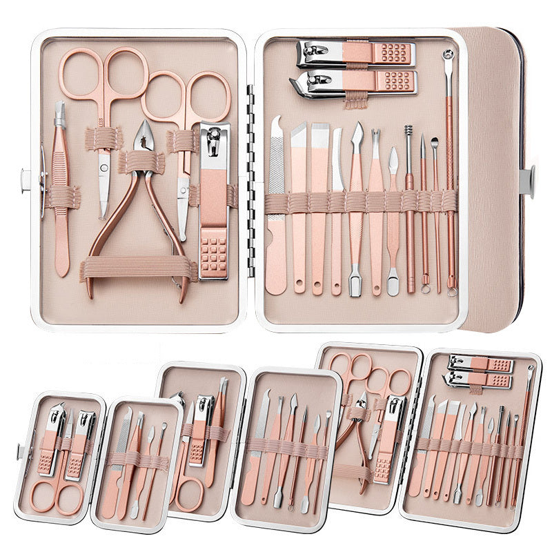 Professional Scissors Nail Clippers Set Ear Spoon Dead Skin Pliers Nail Cutting Pliers Pedicure Knife Nail Groove Trimmers 🇨🇳