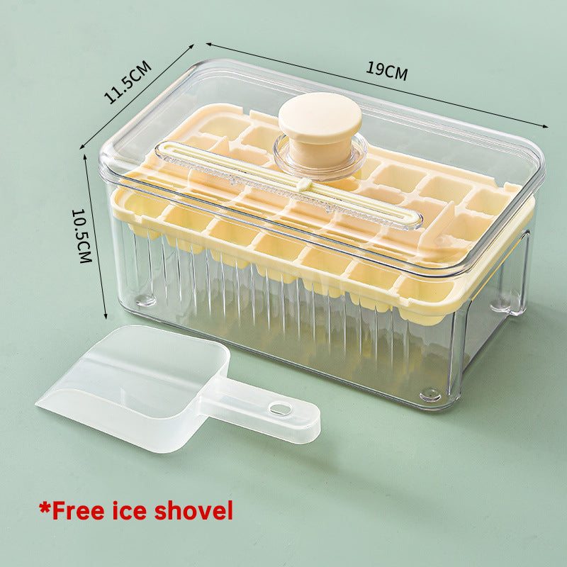 Press Type Ice Cube Box Refrigerator Artifact Silicone Mold With Cover Household Sealed Food Grade Ice Maker 🇨🇳