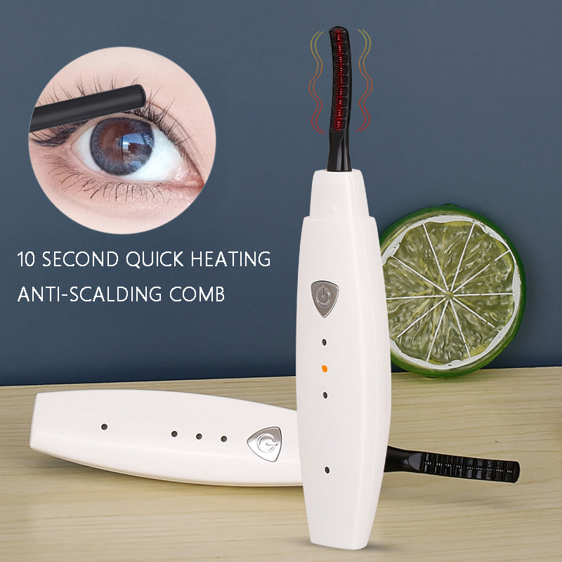 Electric Heated Eyelash Curler USB Rechargeable Eyelashes Curler Quick Heating Natural Eyelash Curler Long Lasting Makeup Tools 🇨🇳