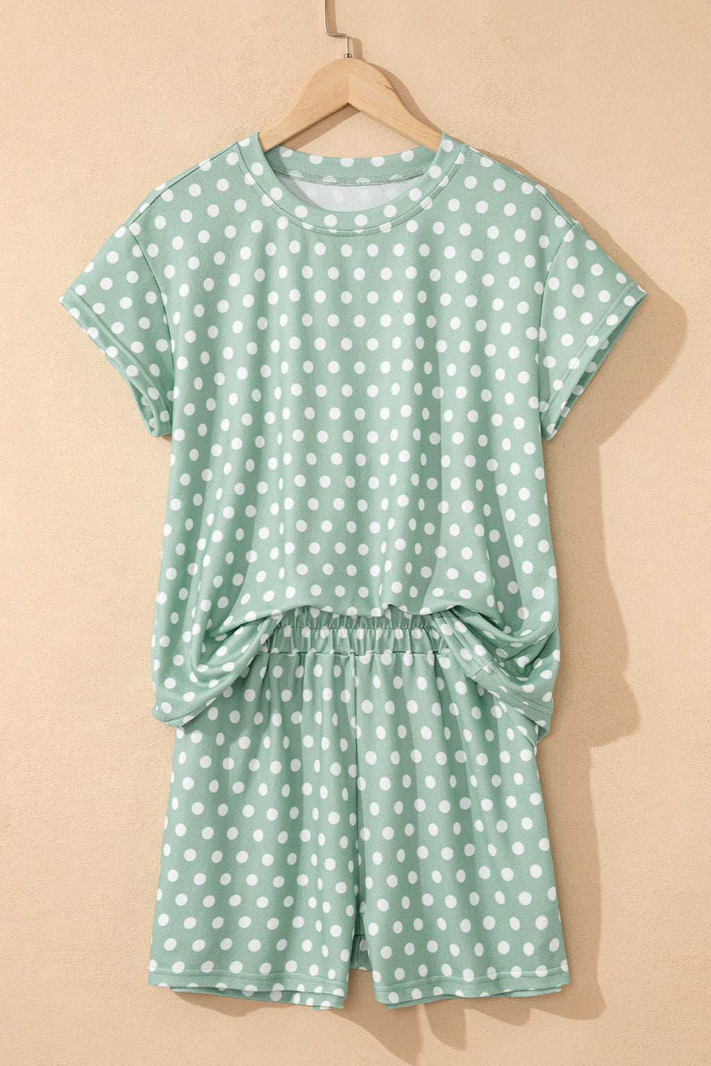 Green Polka Dot Print Short Set 🇺🇸