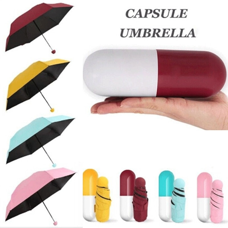 Mini Folding Capsule Small Umbrella With Pill Package Box 🇨🇳