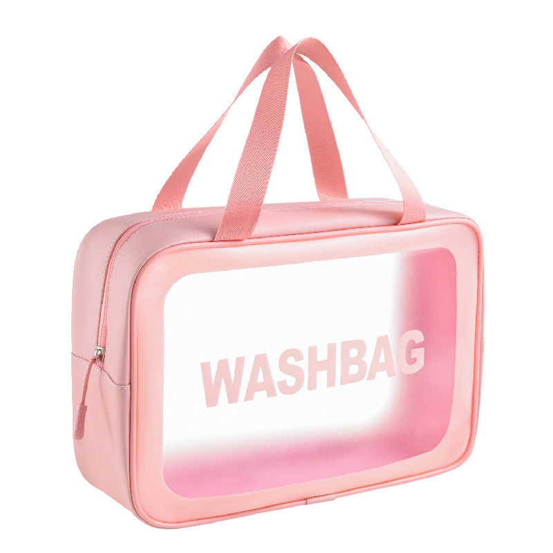 PU Transparent Wash Bag Waterproof Bath Bag TPU Translucent Storage Bag Cosmetic Bag 🇨🇳
