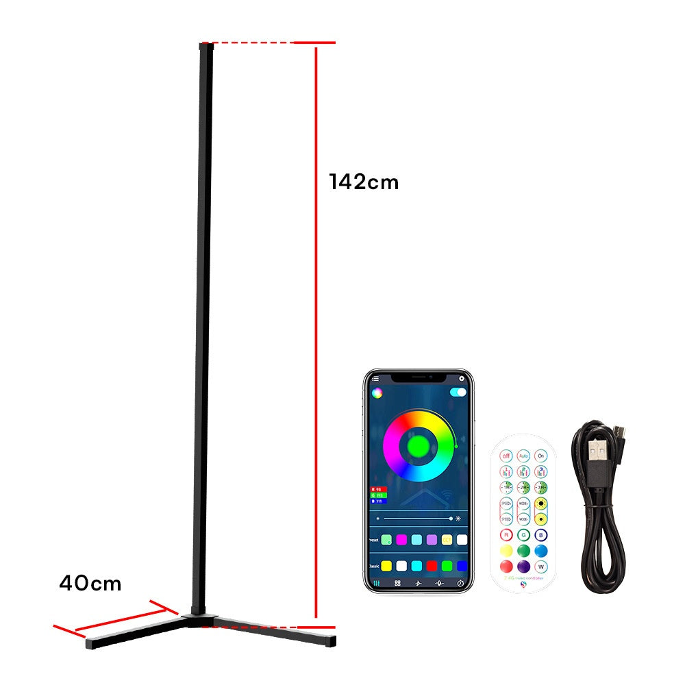 Ambient Floor Lamp RGBIC Corner Light Three-Section Spliced Bluetooth LED Modern Minimalist Table Lamp Voice-Activated Light 🇨🇳