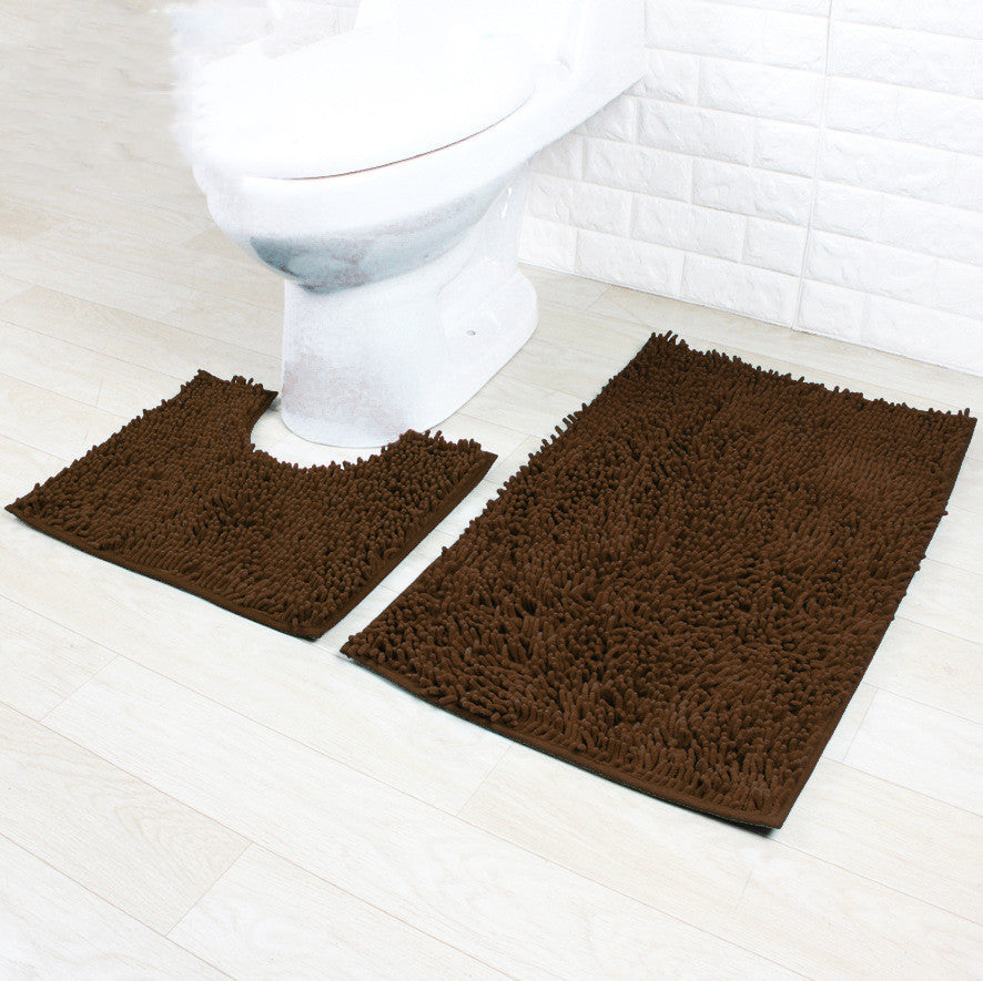 Encrypted Chenille Plush Carpet Bathroom Two-piece Floor Mat 🇨🇳