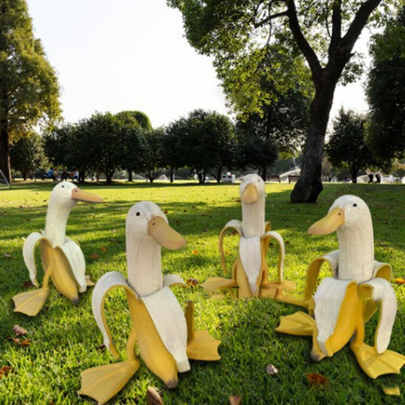 New Banana Duck Decor Creative Art Ornament Garden Decoration 🇨🇳